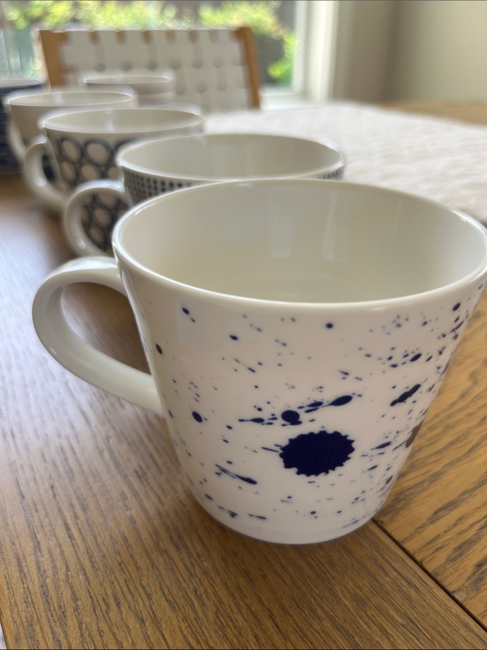 NWOT Royal Doulton Blue and White Pacific Patterned Mug Set - 6 Piece - Picture 9 of 10